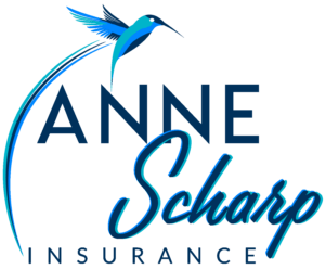 Logo - Anna Sharp Insurance - helping Delaware families save money and stay safe